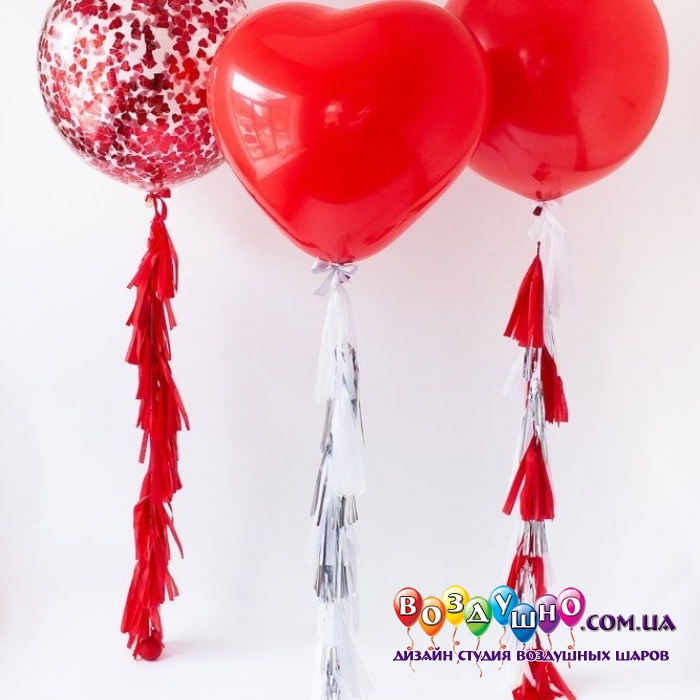 1112-0648 Набір гелієвих кульок із 3 шт