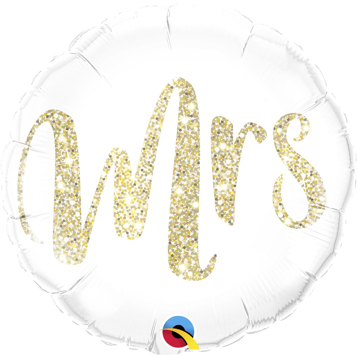  1202-2715 Шар фольгированный с гелием   Круг MRS Глиттер золото 18", размер 46х46 см
