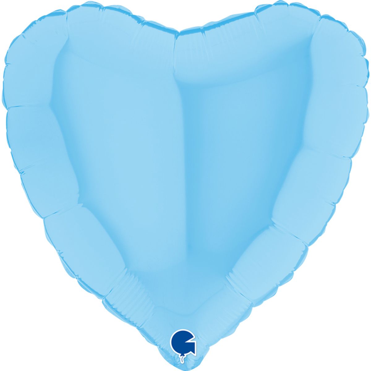 1204-0881 Шар фольгированный с гелием  Сердце макарун  matte blue 18", размер 45 см
