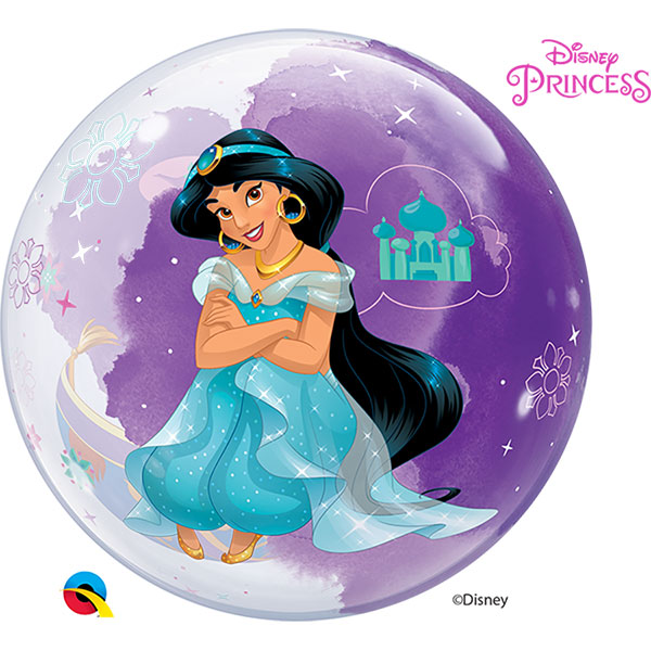 3202-1077 Шар фольгированный с гелием  Bubble Принцесса Жасмин 22, размер 41х41 см