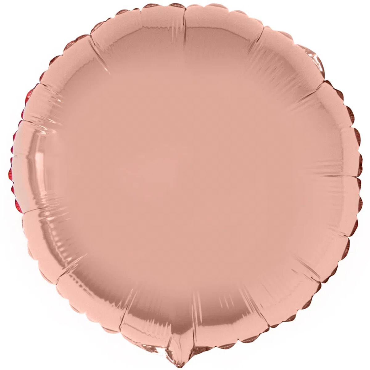 1204-0934 Шар фольгированный с гелием  Круг металлик rose gold 18", размер 46 см