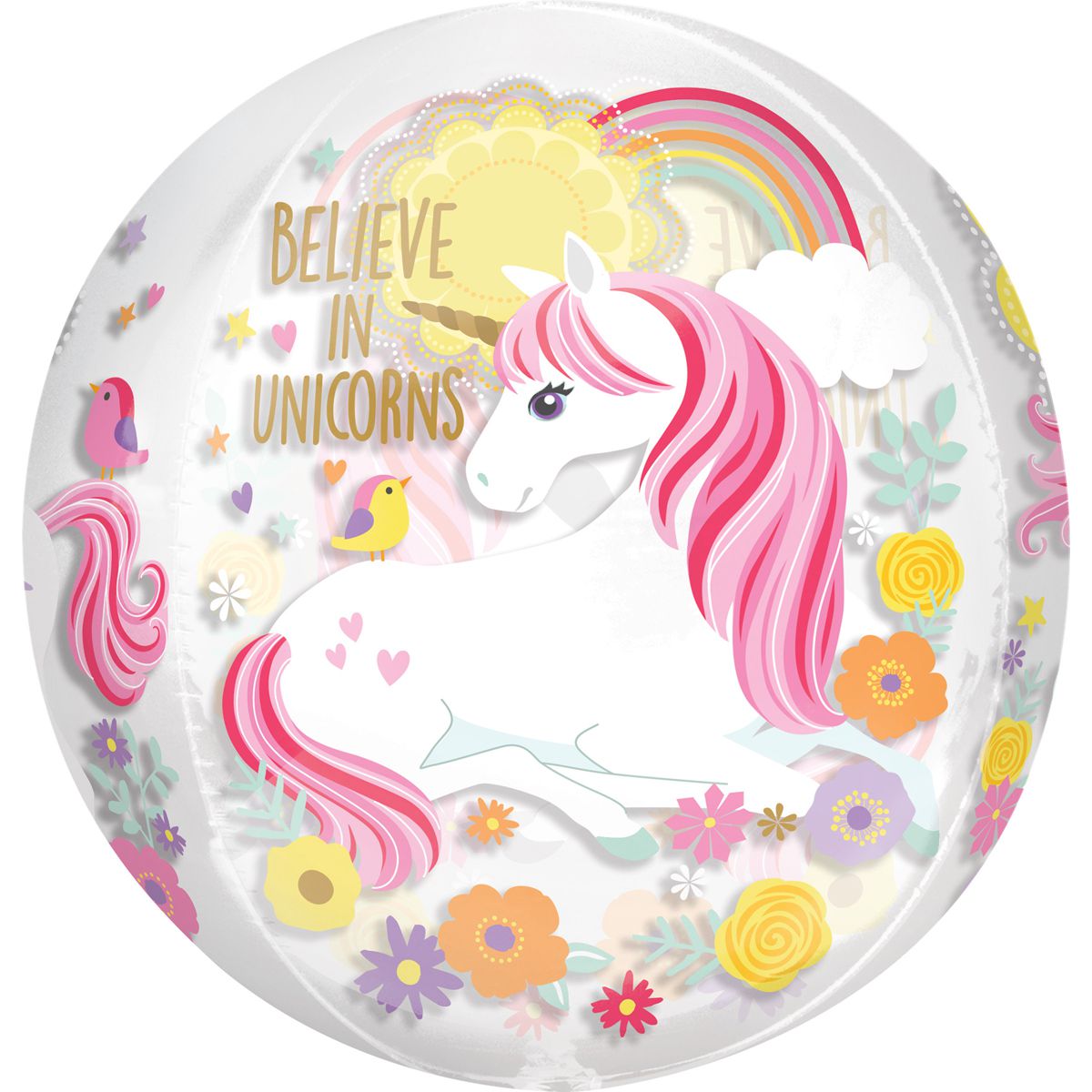 3209-0036 Шар фольгированный с гелием   Bubble  Єдинорог волшебный 22, розмір 40х0 см