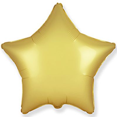1204-0951 Шар фольгированный с гелием  Звезда сатин пастель gold 18", размер 45 см