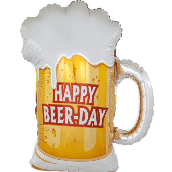 1027-3578 Кулька фольгована з гелієм  Кружка пива "Happy beer day", розмір 65х57 см