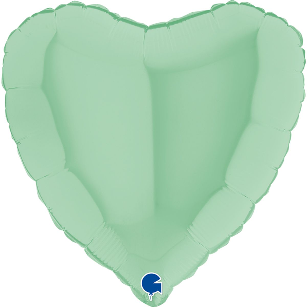 1204-0882 Шар фольгированный с гелием  Сердце макарун matte green18", размер 45 см