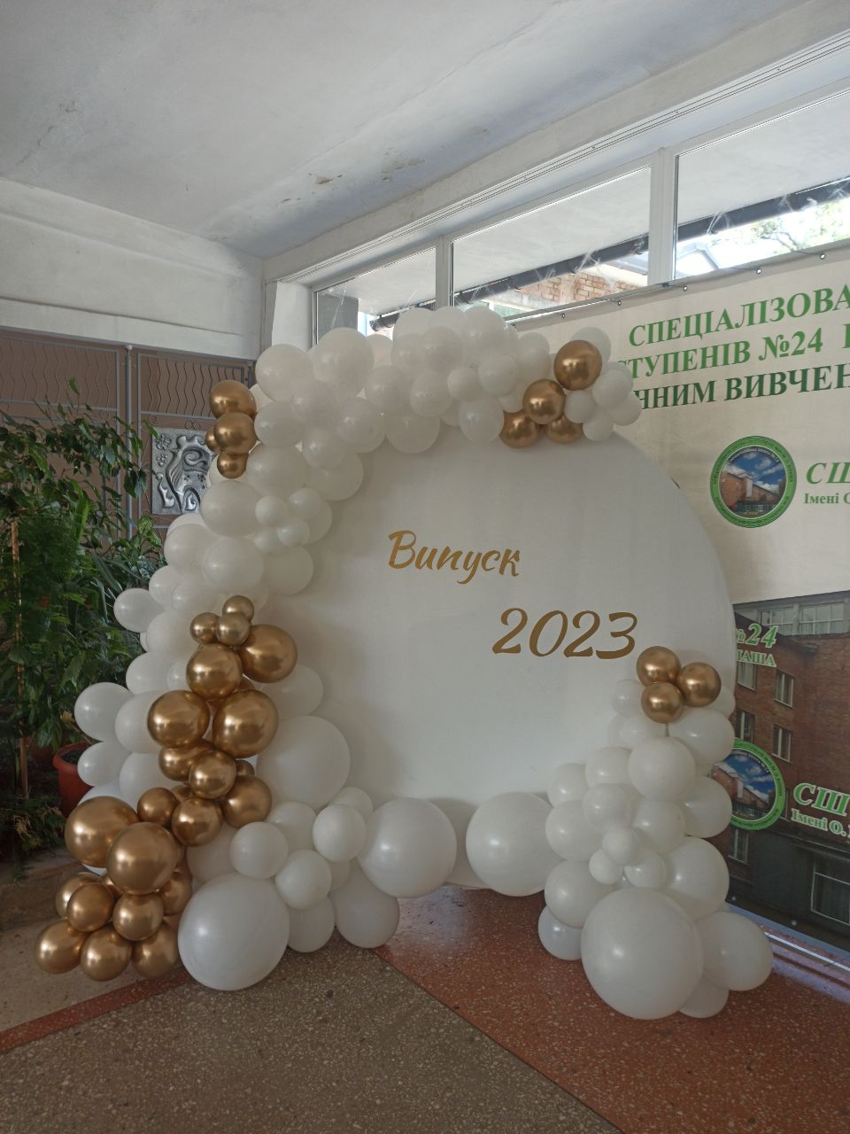 1110-0046 Фотозона из воздушных шаров, размер 200 на 200 см