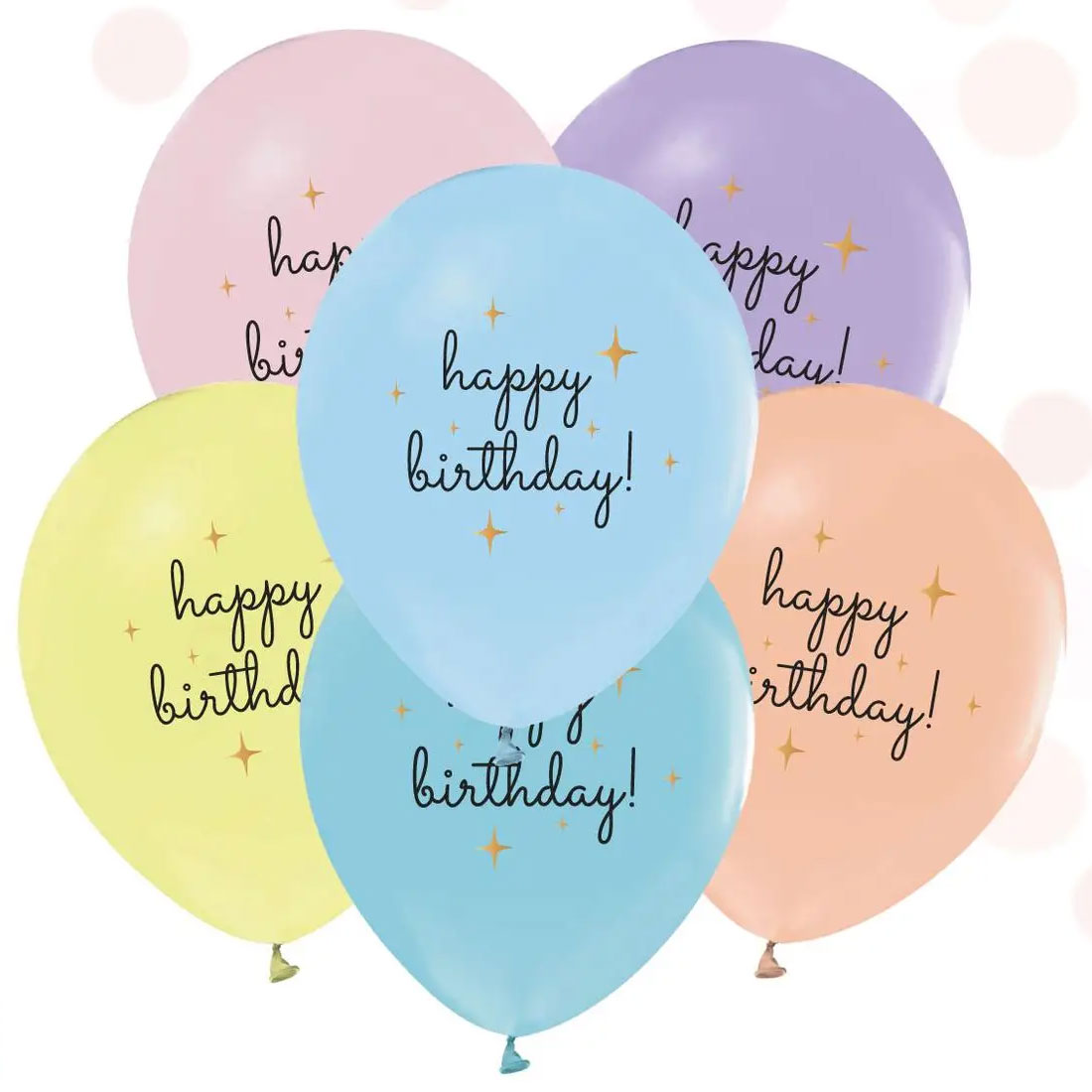 Шар латексный с гелием  Happy Birthday (макарунс)", артикул 2103-5070