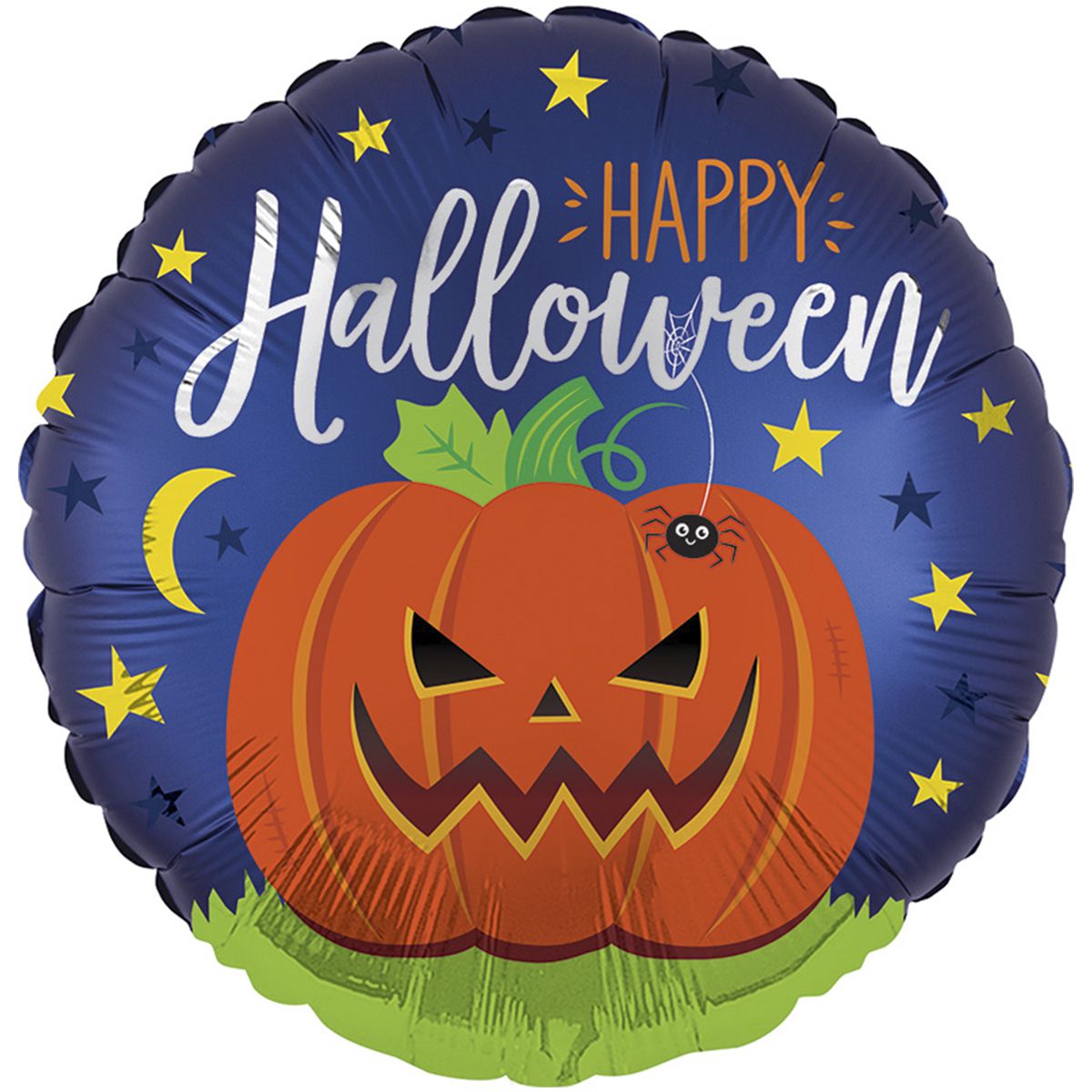 3202-0445 Шар фольгированный с гелием  Круг Halloween Мистическая тыква 18", размер 46х46 см
