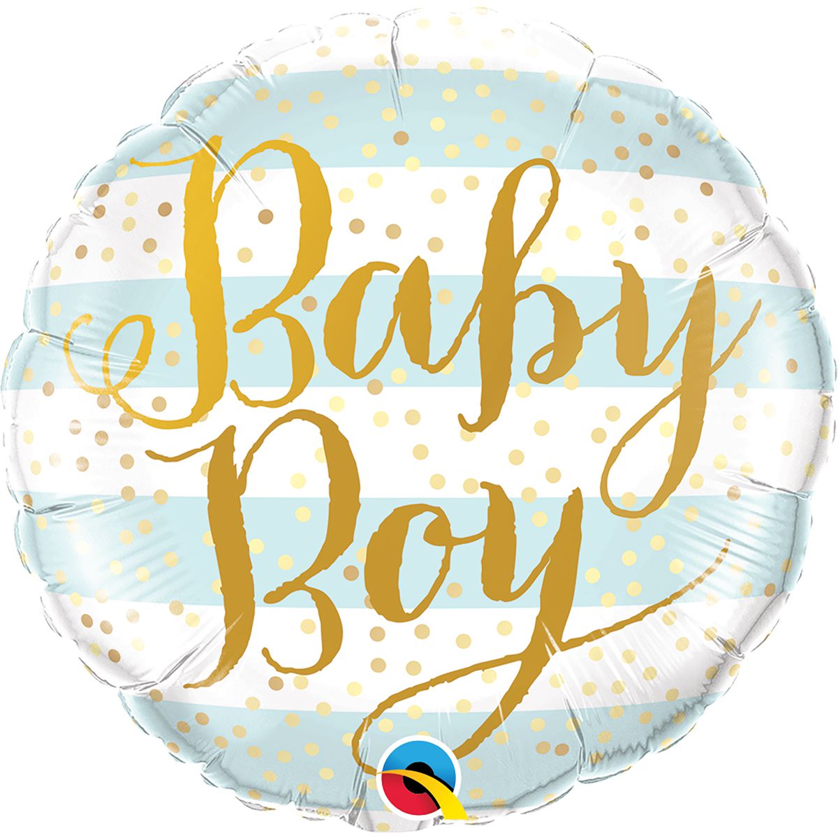 3202-1035 Фольгированный шар с гелием  Круг  Baby boy 18"