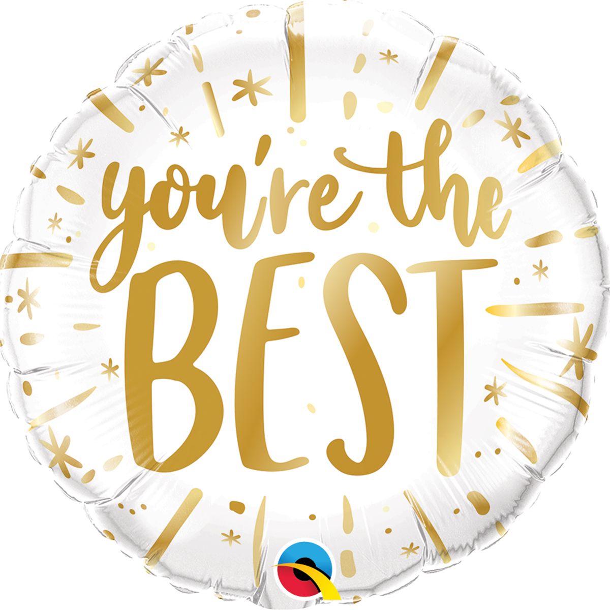 3202-1090 Кулька фольгована з гелієм  Круг "You're the best" 18, розмір 46х46 см