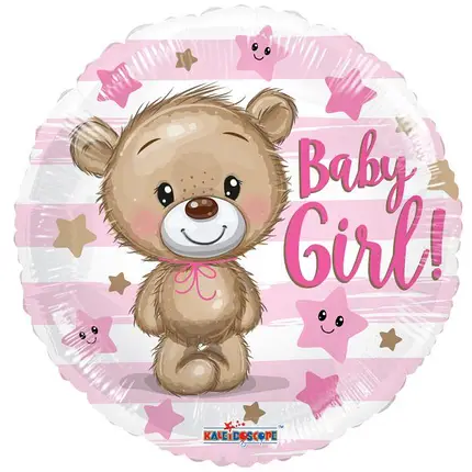 5207-0052 Шар фольгированный с гелием  Круг Baby Girl 18"