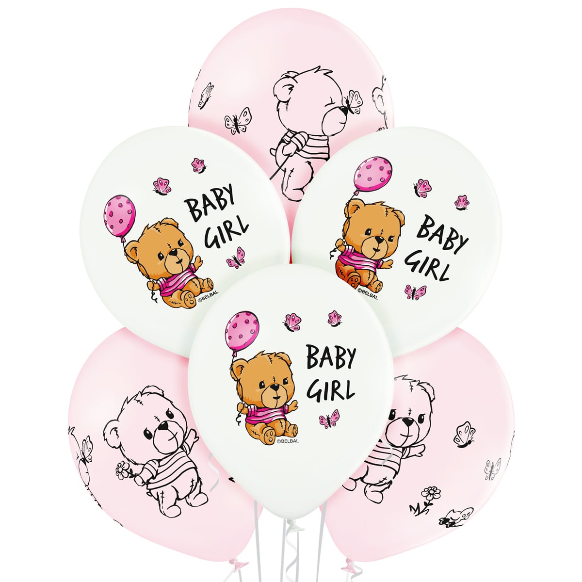 Шар латексный с гелием  Baby girl 14", артикул 3103-1189