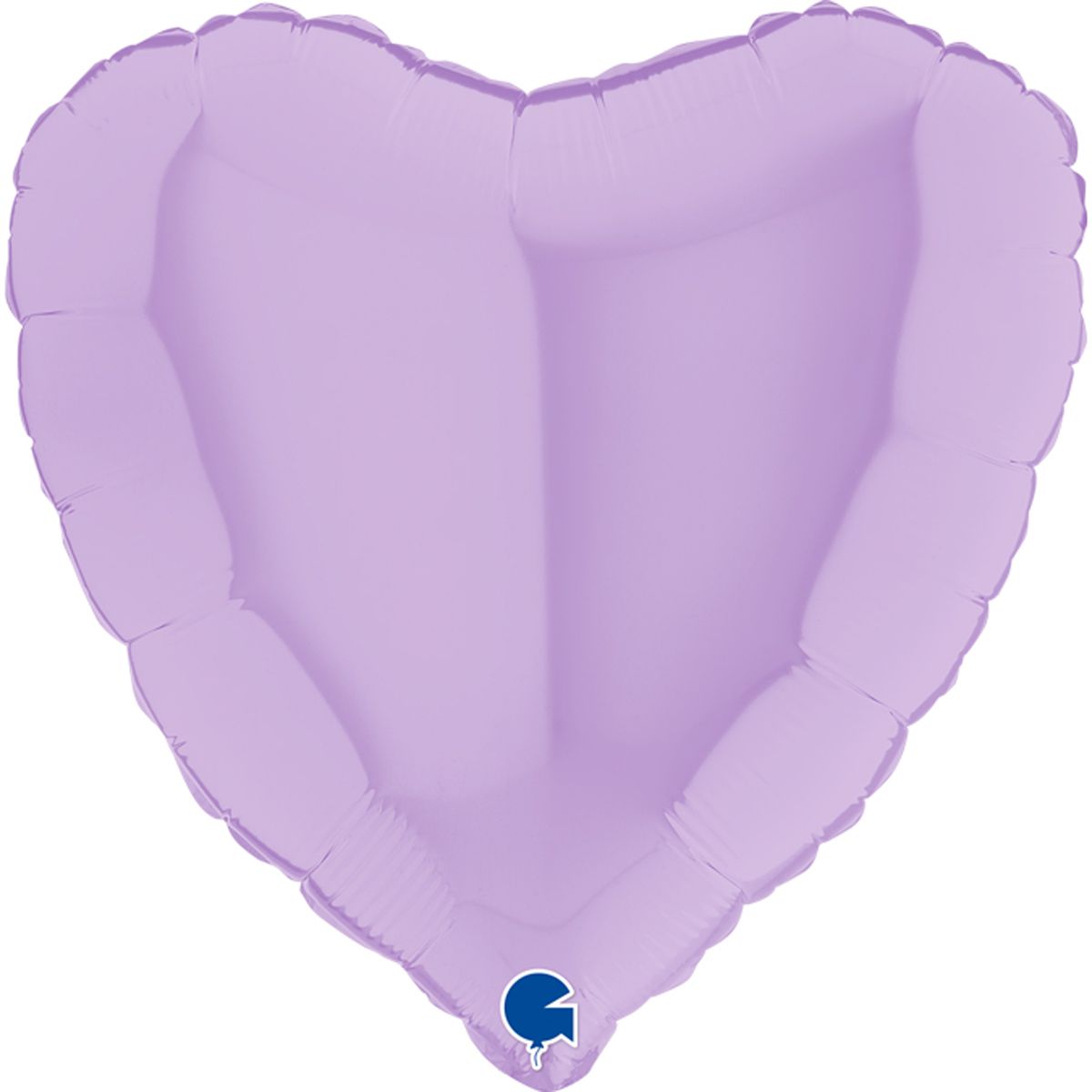 1204-0883 Шар фольгированный с гелием  Сердце макарун matte lilac 18", размер 45 см