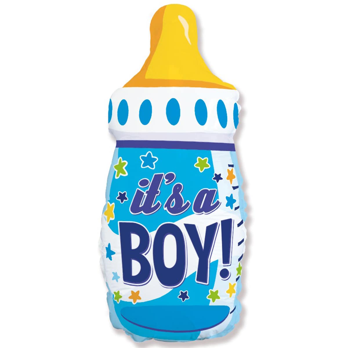 3207-3037 Шар фольгированный с гелием  Бутылочка голубая It's a boy"