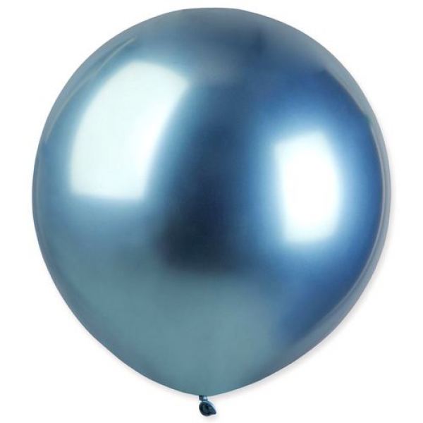 Латексный шар с гелием  Хром Синий 18", артикул 3102-0543