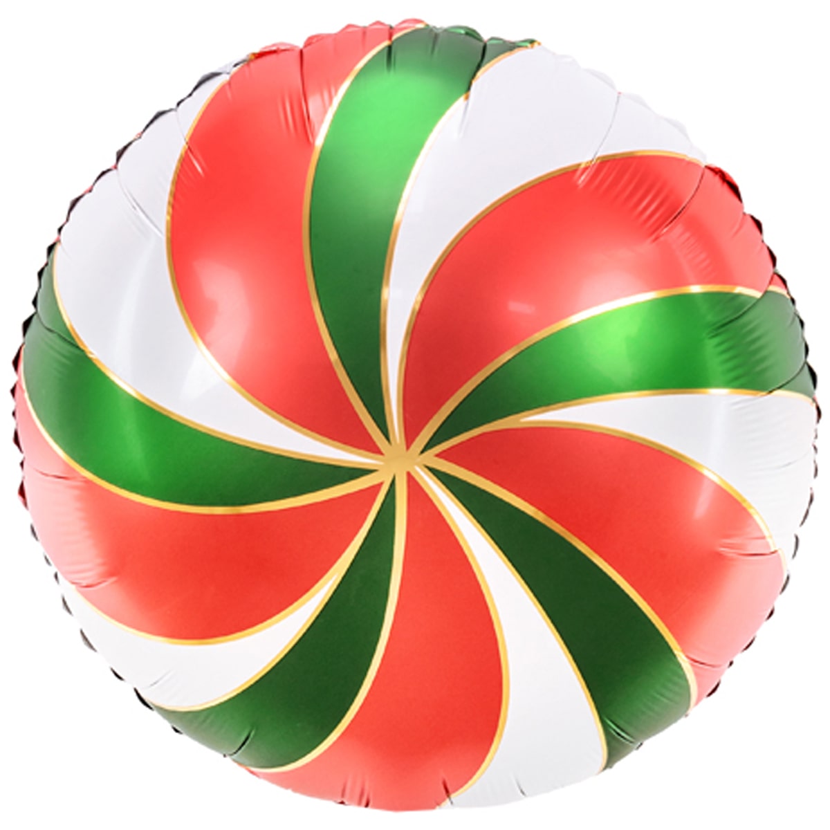 3202-3093 Шар фольгированный с гелием  Конфета зелено-красная 18, размер 45х45 см